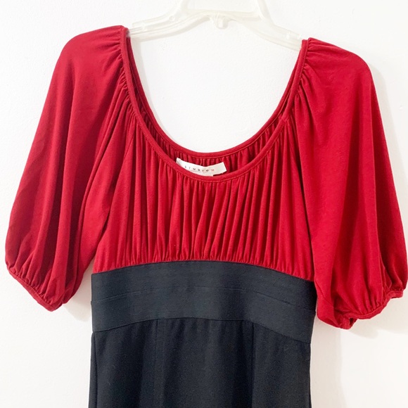 Studio M Color Block High Waist Peasant Top Dress - Picture 3 of 9